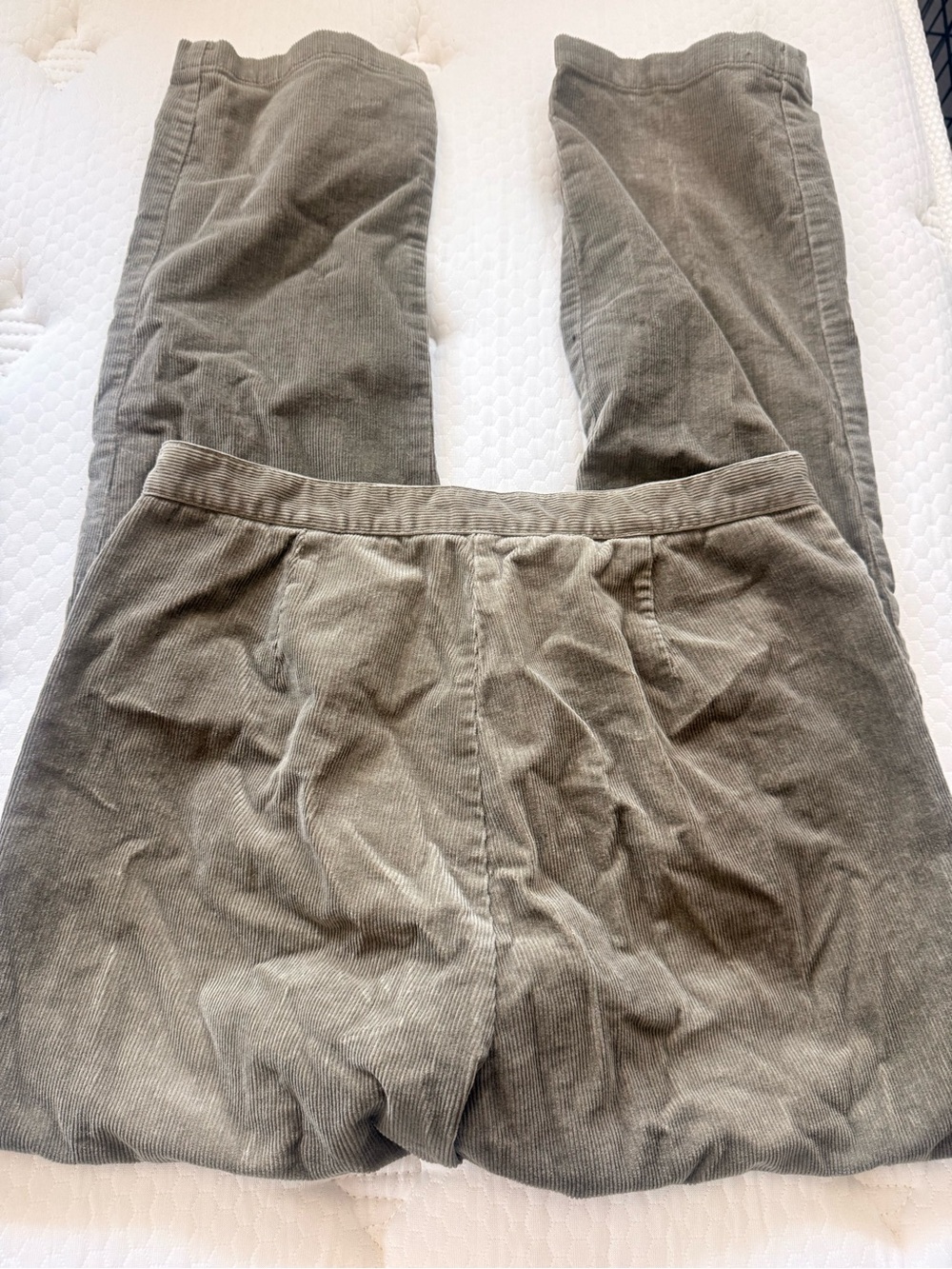 Women's Straight Leg Corduroy Pants in Olive Green - Picture 4 of 4
